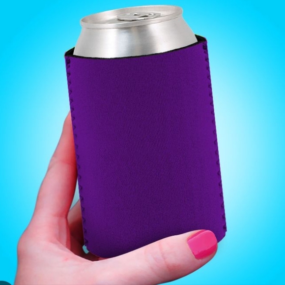 "Sun Sea Salt" Purple Can Beach Cooler Sleeve Coozie - Picture 2 of 5